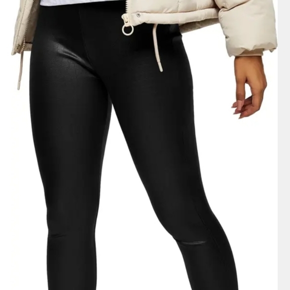 Topshop Pants - faux crocodile leather leggings